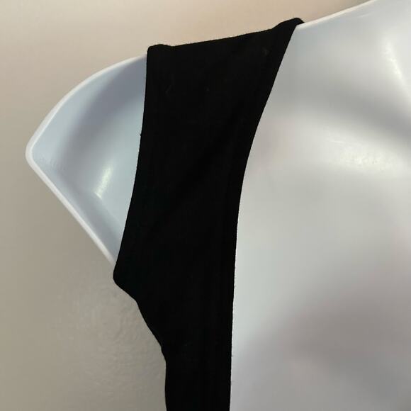 Madewell Women's Low Back Tee Cap Sleeve Top Cotton Stretch Black Medium NEW - Picture 7 of 9